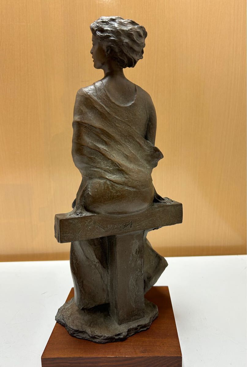 彫刻家【峯孝】ブロンズ銅『美人裸婦像』置物 31cm/4.0kg 師 彫刻家【峯孝】ブロンズ銅『美人裸婦像』置物 31cm/4.0kg 師