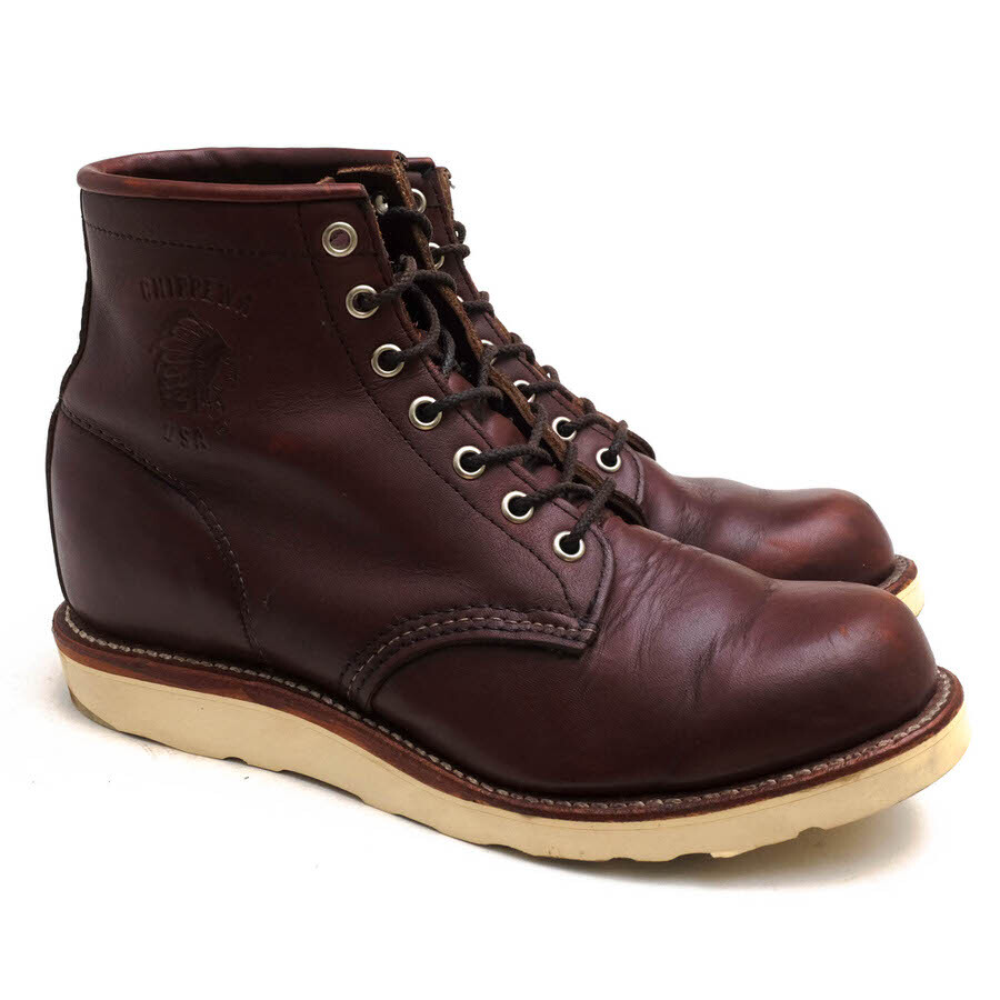 CHIPPEWA Chippewa Work ботинки 90096 6INCH PLAIN TOE BOOTS телячья кожа Vibram подошва простой tu Goodyear рант производства закон 