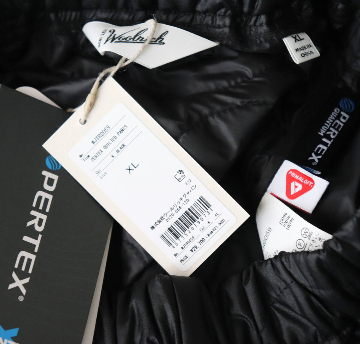 新品タグ付き【WOOLRICH ウールリッチ】PERTEX PRIMALOFT 新品タグ付き【WOOLRICH ウールリッチ】PERTEX PRIMALOFT
