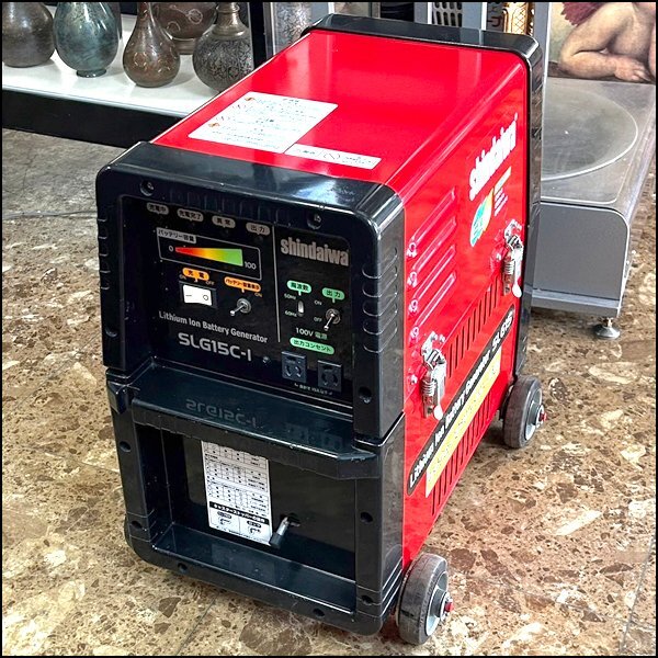 TS 新ダイワ リチウムイオンバッテリー内蔵発電機 SLG15C-1 100V出力確認済み 店頭引取 自社配送可