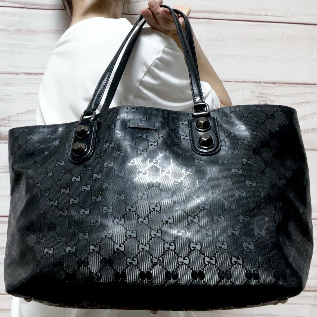 ◇良品◇ GUCCI トートバッグ GG柄 インプリメ - トートバッグ ◇良品◇ GUCCI トートバッグ GG柄 インプリメ - トートバッグ