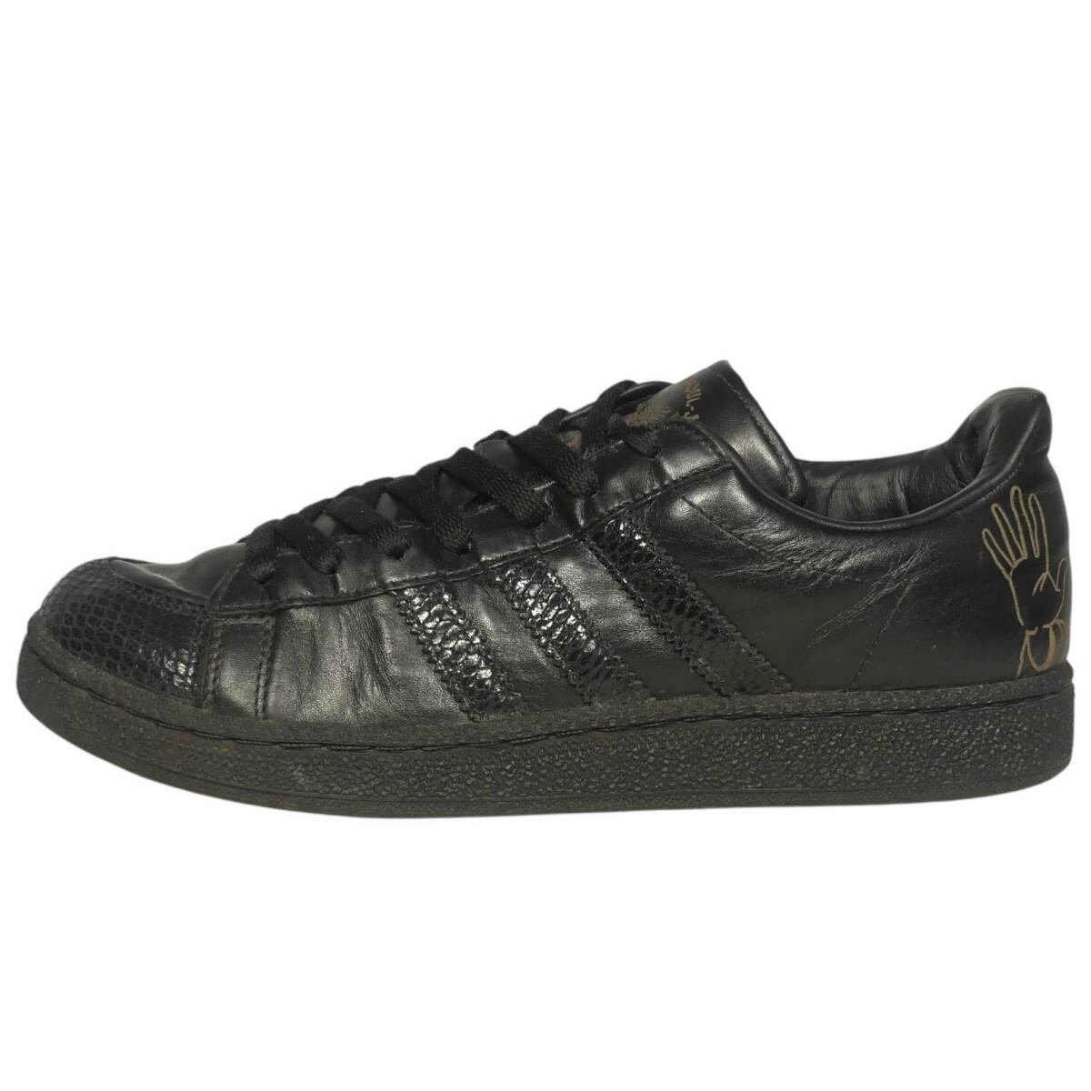  быстрое решение *adidas*26.5cm кожа low cut спортивные туфли Adidas мужской 8.5 чёрный ....ka Lee m Ad bru Java - сотрудничество 