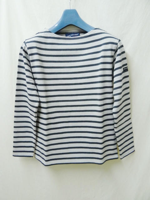 SAINT JAMES セントジェームス　新品未使用　OUESSANT ウエッソン　PERLE/ETAIN ライトグレー/チャコール　T0サイズ　フランス制