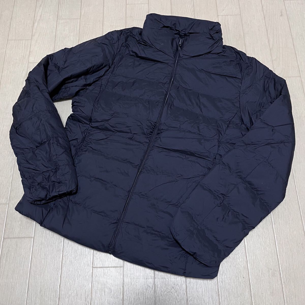和529★ UNIQLO ユニクロ ウルトラライトダウン ダウンジャケット ジップアップブルゾン M ネイビー レディース