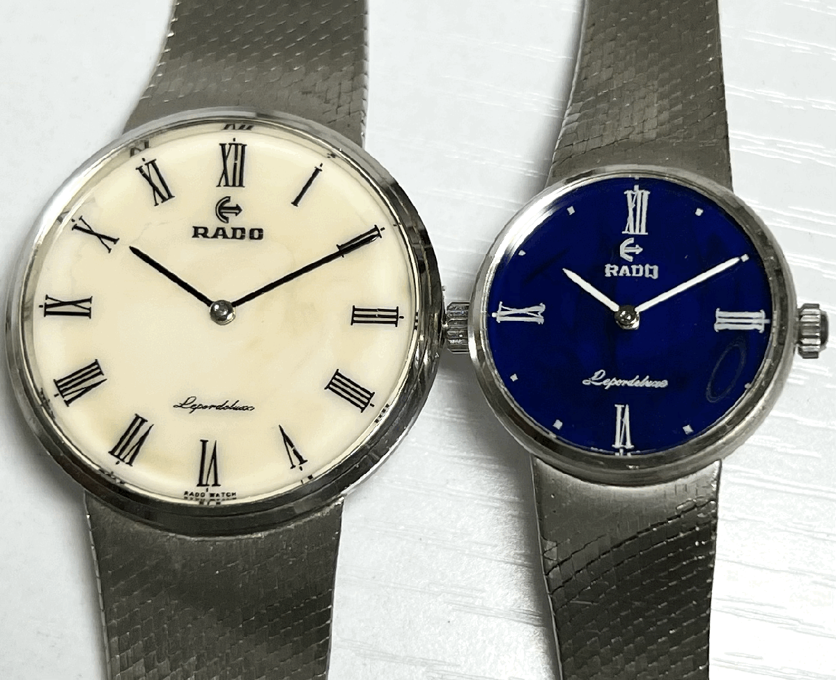 1円～ 2本セット RADO ラドー 山 まとめ売り レポールデラックス メンズ レディース 手巻き アンティーク 付属 保証書 時計