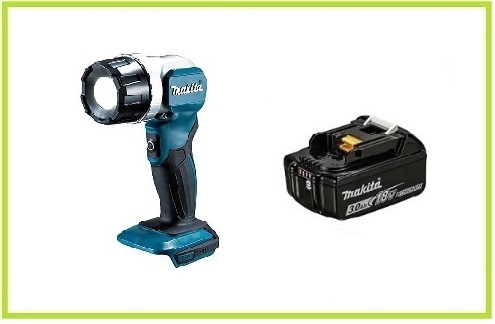 マキタ 14.4V/18V対応 充電式フラッシュライト ML808+バッテリ(BL1830B)[3.0Ah] [充電器別売]【LED均一照射】