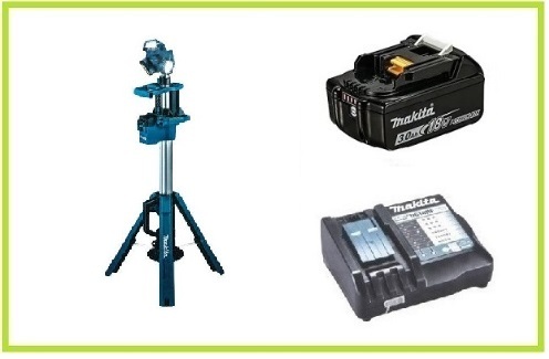 マキタ 14.4V/18V対応 充電式タワーライト ML814+充電器(DC18RF)[USB端子付]+バッテリ(BL1830B)[3.0Ah]【上から照らすタワー型】