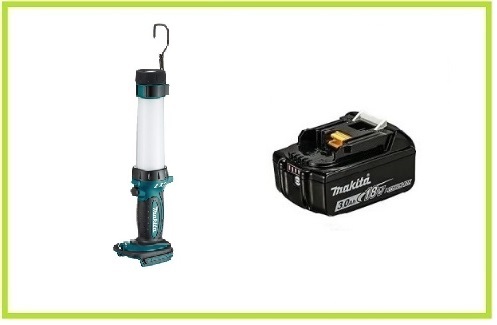 マキタ 14.4V/18V対応 充電式LEDワークライト ML806Y+バッテリ(BL1830B)[3.0Ah] [充電器別売]