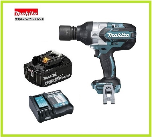 マキタ 18V 充電式インパクトレンチ TW1001DZ+充電器(DC18RF)[USB端子付]+バッテリBL1830B [ソケット別売]【マキタ純正品・新品/未使用】