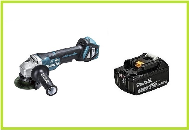マキタ 18V 充電式ディスクグラインダ GA418DZ+バッテリ(BL1830B) [パドルスイッチ]【充電器・ケース・ワイヤレスユニット別売】