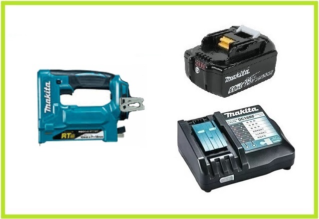 マキタ 18V 充電式タッカ ST112DZK+充電器(DC18RF)[USB端子付]+バッテリ(BL1860B)[6.0Ah]【日本国内・マキタ純正品・新品】
