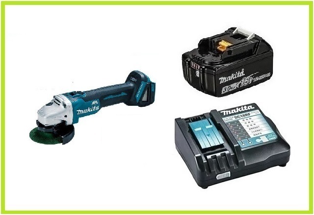 マキタ 18V 充電式ディスクグラインダ GA404DZN+充電器(DC18RF)[USB端子付]+バッテリ(BL1830B)[3.0Ah]【日本国内・純正品・新品】