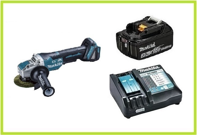 マキタ 18V 充電式ディスクグラインダ GA420DZ+充電器(DC18RF)[USB端子付]+バッテリ(BL1830B)[3.0Ah]【日本国内・純正品・新品】