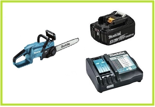 マキタ 350mm 18V 充電式チェンソー MUC357DZ+充電器(DC18RF)[USB端子付]+バッテリ(BL1830B)[3.0Ah]【日本国内・マキタ純正品・新品】