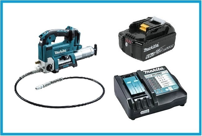 マキタ 18V 充電式グリスガン GP180DZ+充電器(DC18RF)[USB端子付]+バッテリ(BL1860B)[6.0Ah]【日本国内・マキタ純正品・新品】