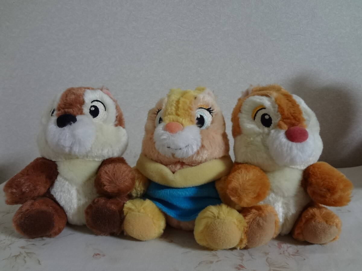 ディズニーストア　チップ＆デール＆クラリス　3連ぬいぐるみ