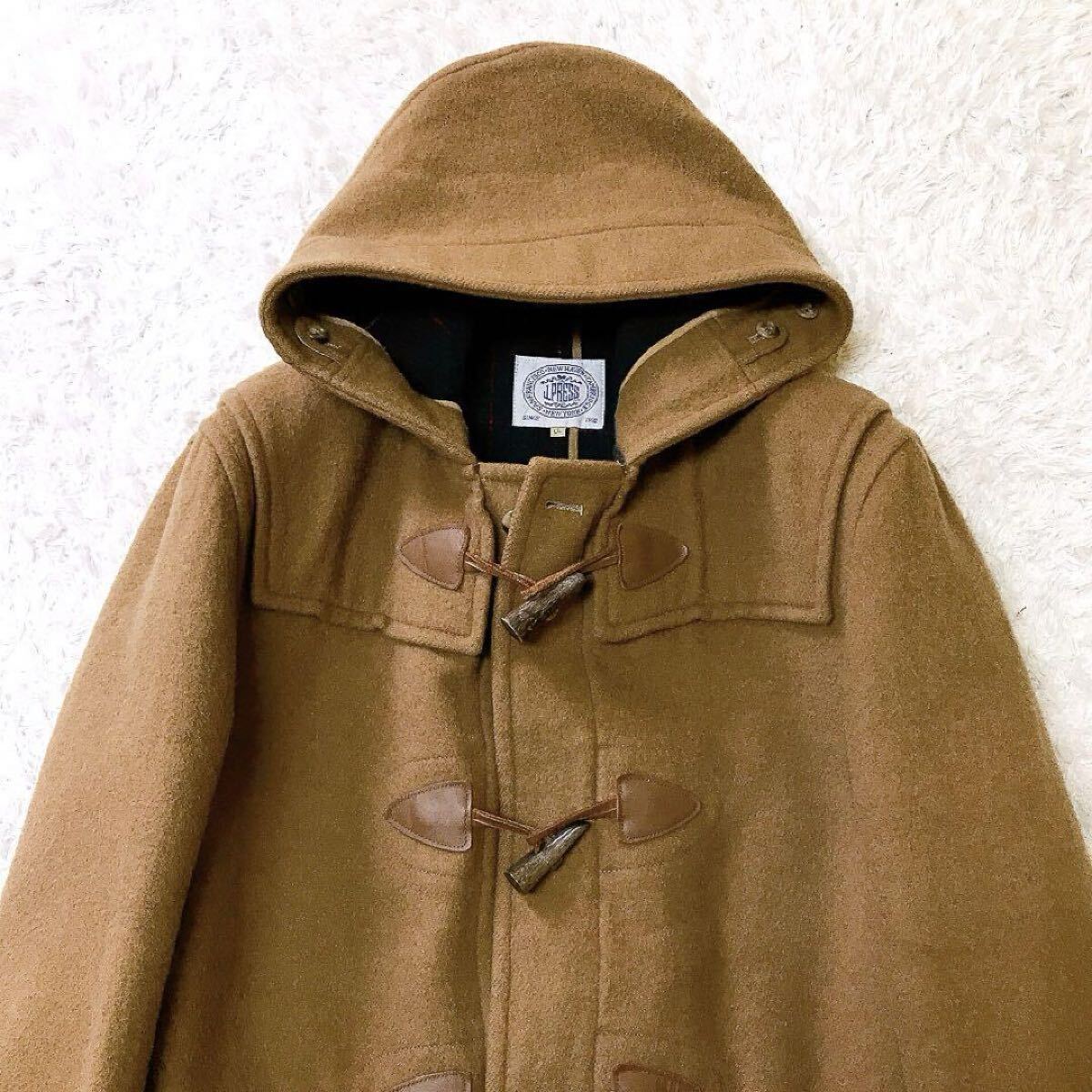 J.PRESS ジェイプレス ダッフルコート ロングコート 裏地 チェックトグル 希少XL◎ジェイプレス『大人のオシャレ』J.PRESSダッフルコート
