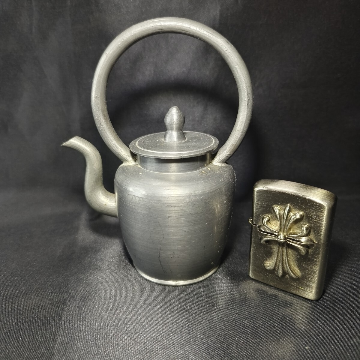 中国骨董 古錫急須 茶道具 工夫茶器 烏龍茶缶 時代物美品 旧家 中国骨董 古錫急須 茶道具 工夫茶器 烏龍茶缶 時代物美品 旧家