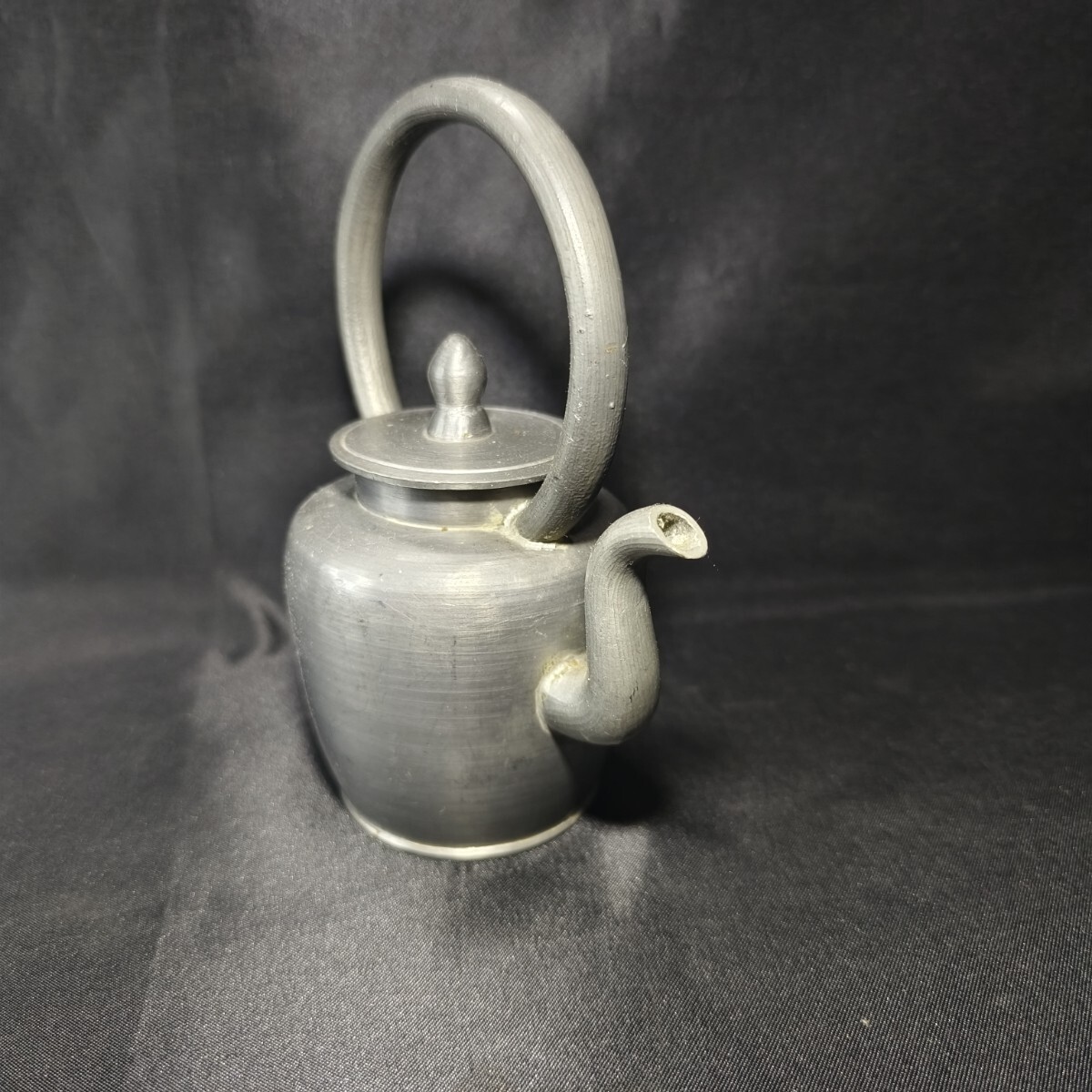 中国骨董 古錫急須 茶道具 工夫茶器 烏龍茶缶 時代物美品 旧家 中国骨董 古錫急須 茶道具 工夫茶器 烏龍茶缶 時代物美品 旧家