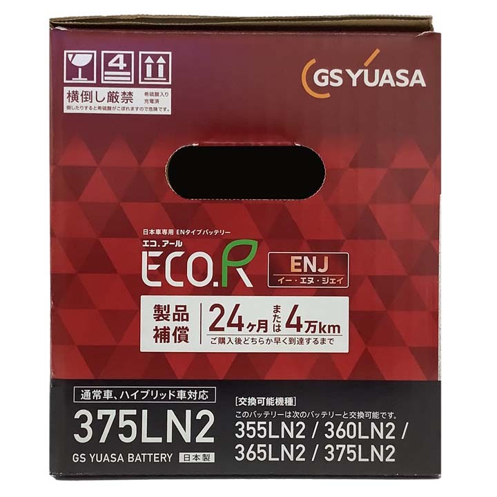 バッテリー 廃バッテリー回収用著払伝票セット レクサス RX450h DAA-GYL25W 平成27年10月～令和2年7月 ハイブリッド車 ENJ-375LN2