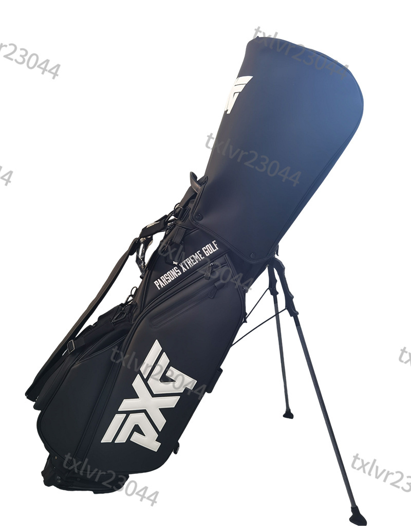 DXG ゴルフバッグ キャディーバック　軽量 男女兼用 9型，4kg, pu レザー スタンドバッグ　black TV025