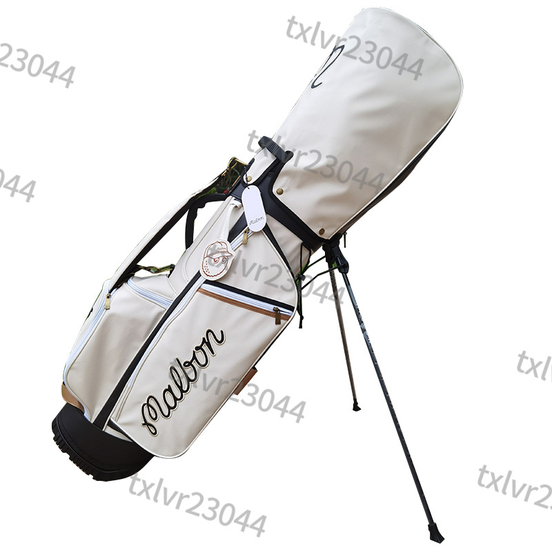 SALE MALBON/ゴルフバッグ キャディーバックwhite スタンドバッ PU レザー,9型，4.0kg,●TV008