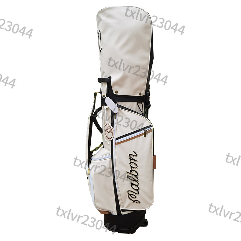 SALE MALBON/ゴルフバッグ キャディーバックwhite スタンドバッ PU レザー,9型，4.0kg,●TV008