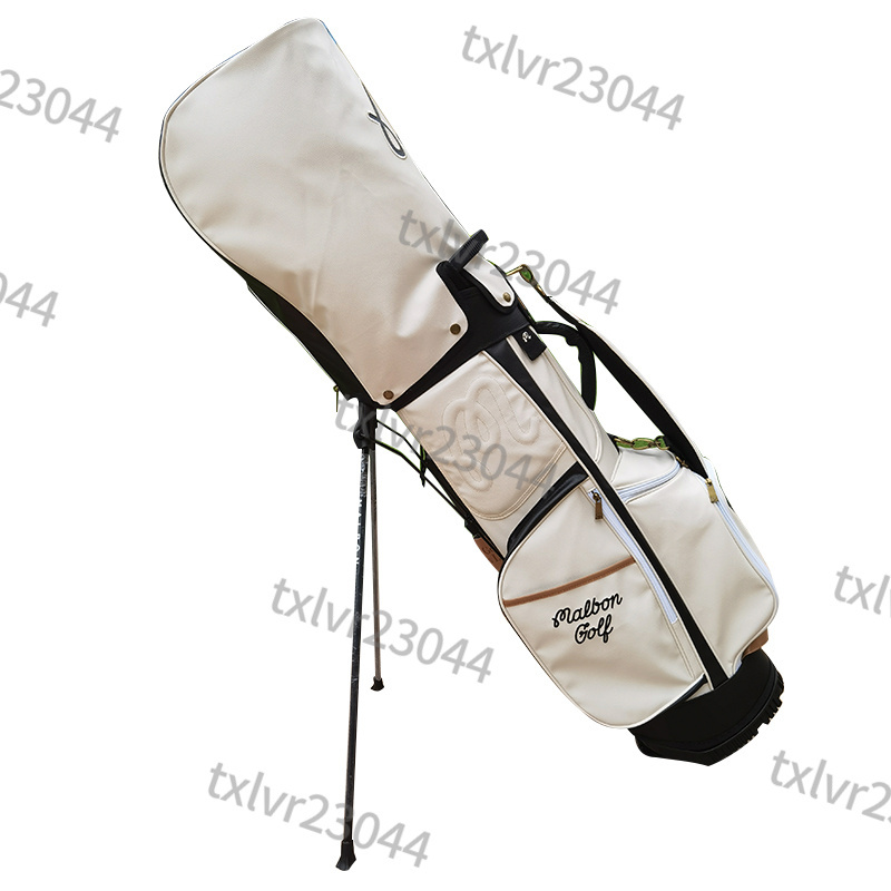 SALE MALBON/ゴルフバッグ キャディーバックwhite スタンドバッ PU レザー,9型，4.0kg,●TV008
