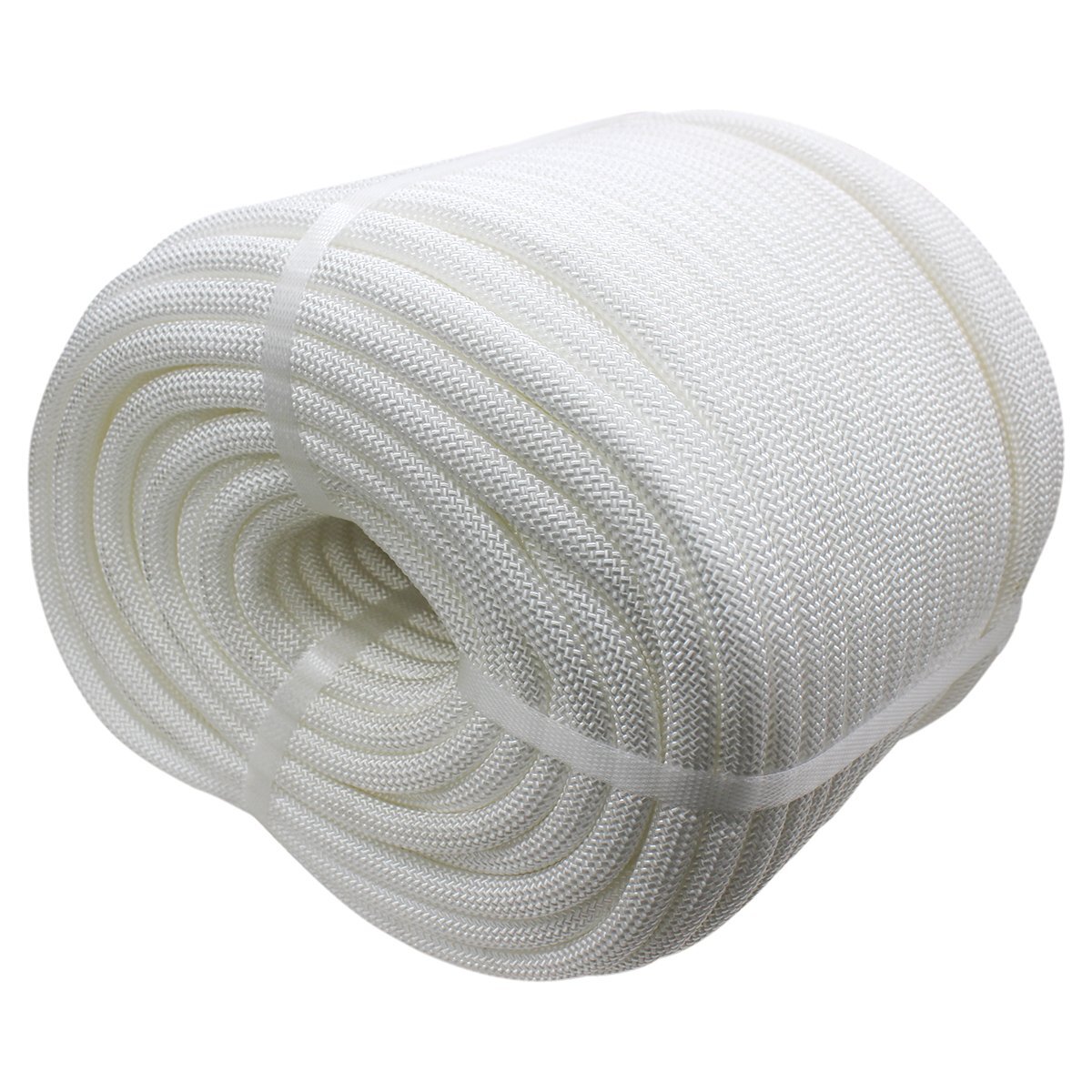 24 strike 12mm 100m mooring rope fender rope double Blade white / white marine rope boat mooring roll 12mi rear i processing less 