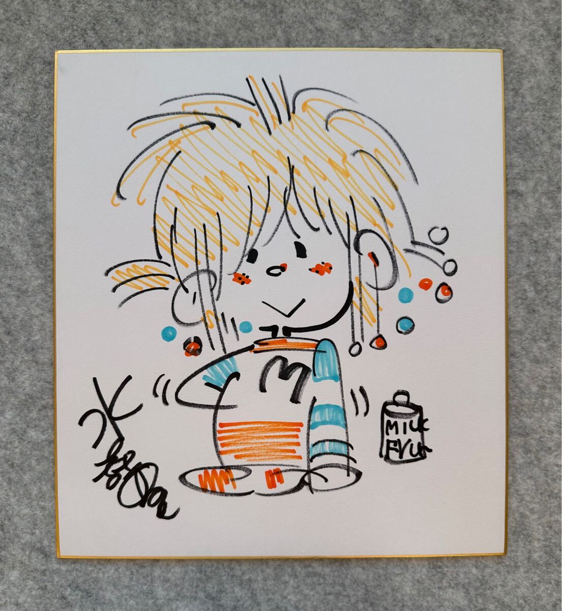Yahoo!オークション - 【サイン色紙】 水森亜土 あどちゃん 色紙 Yahoo!オークション - 【サイン色紙】 水森亜土 あどちゃん 色紙