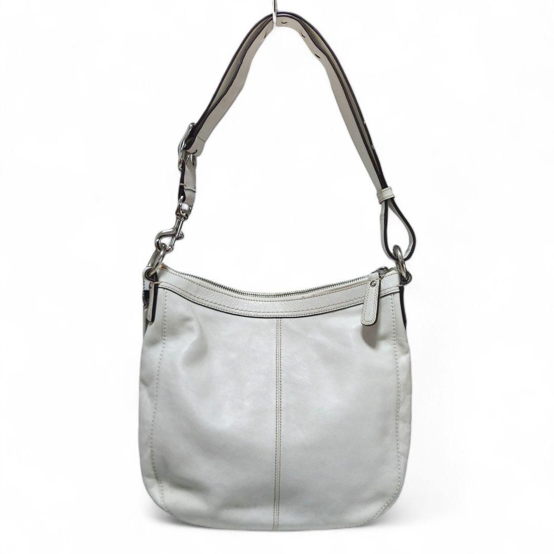 美品 COACH コーチ ショルダーバッグ 白 レザー 肩かけ 斜めがけ 美品 COACH コーチ ショルダーバッグ 白 レザー 肩かけ 斜めがけ