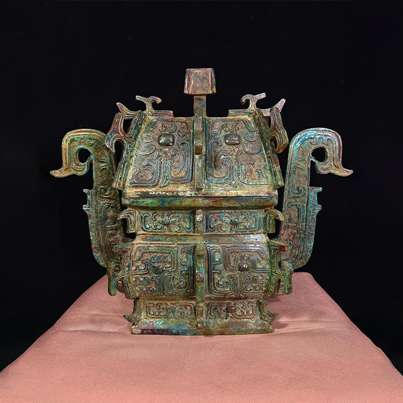 B~PP4773 中国骨董品 人間国宝 銅制 極細工『西周青銅器器『師遂 B~PP4773 中国骨董品 人間国宝 銅制 極細工『西周青銅器器『師遂