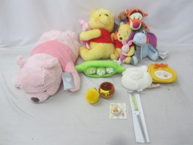 【まとめ売り 中古品】 ディズニー プーさん ツムツム 他 ぬいぐるみ パスケース 等グッズセット