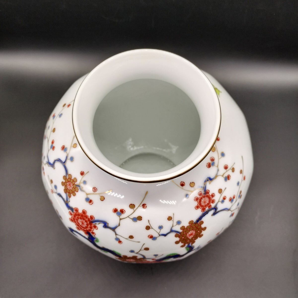 有田焼 深川製磁 花瓶 壺 宮内庁御用達 花器 フラワーベース インテリア 置物 TJ_画像6