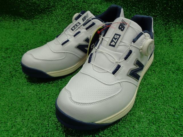 GK豊田▼ 123 【27.5cm】新品■ニューバランス■574 V3 SL BOA UGBS574J■シューズ■ホワイト×ネイビー■スパイクレス■オススメ♪