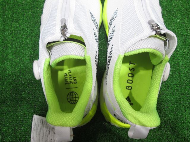 GK鈴鹿☆ 新品119 【値下げしました】【26.5】アディダス★コードカオス22 ボア★IF1042★スパイクレス ゴルフシューズ★ホワイト系★