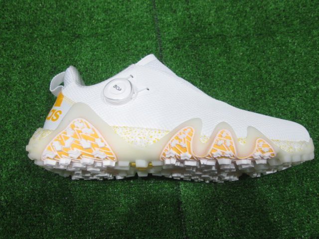 GK鈴鹿☆ 新品651 【値下げしました】【26.5】アディダス★コードカオス22 ボア★IE8309★スパイクレス ゴルフシューズ★ホワイト系★