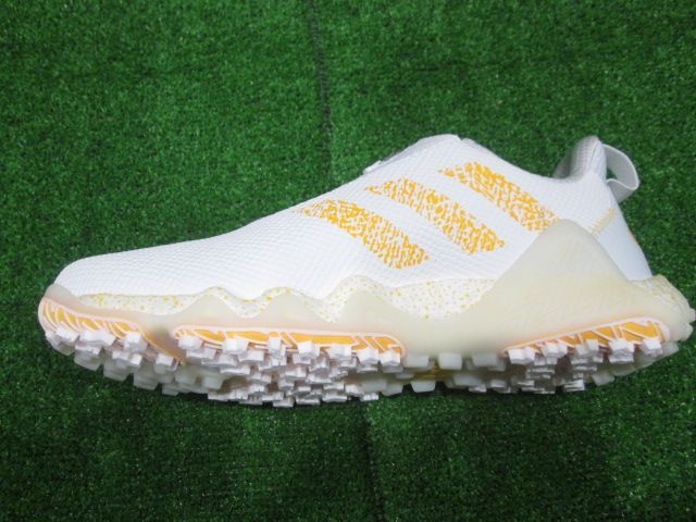 GK鈴鹿☆ 新品651 【値下げしました】【26.5】アディダス★コードカオス22 ボア★IE8309★スパイクレス ゴルフシューズ★ホワイト系★