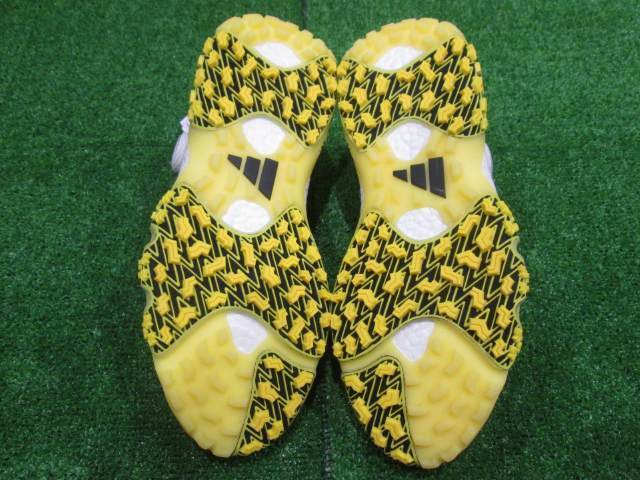 GK鈴鹿☆ 新品634 【値下げしました】【30.0】アディダス★コードカオス22 ボア GX0199★ホワイト/イエロー★スパイクレス★ダイヤル式★_画像3