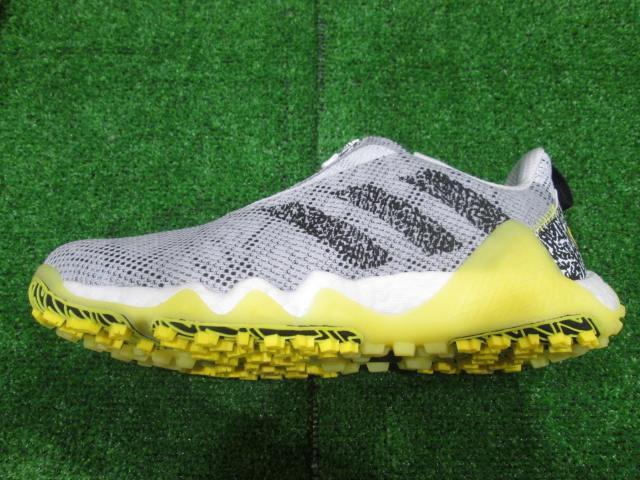 GK鈴鹿☆ 新品634 【値下げしました】【30.0】アディダス★コードカオス22 ボア GX0199★ホワイト/イエロー★スパイクレス★ダイヤル式★_画像5