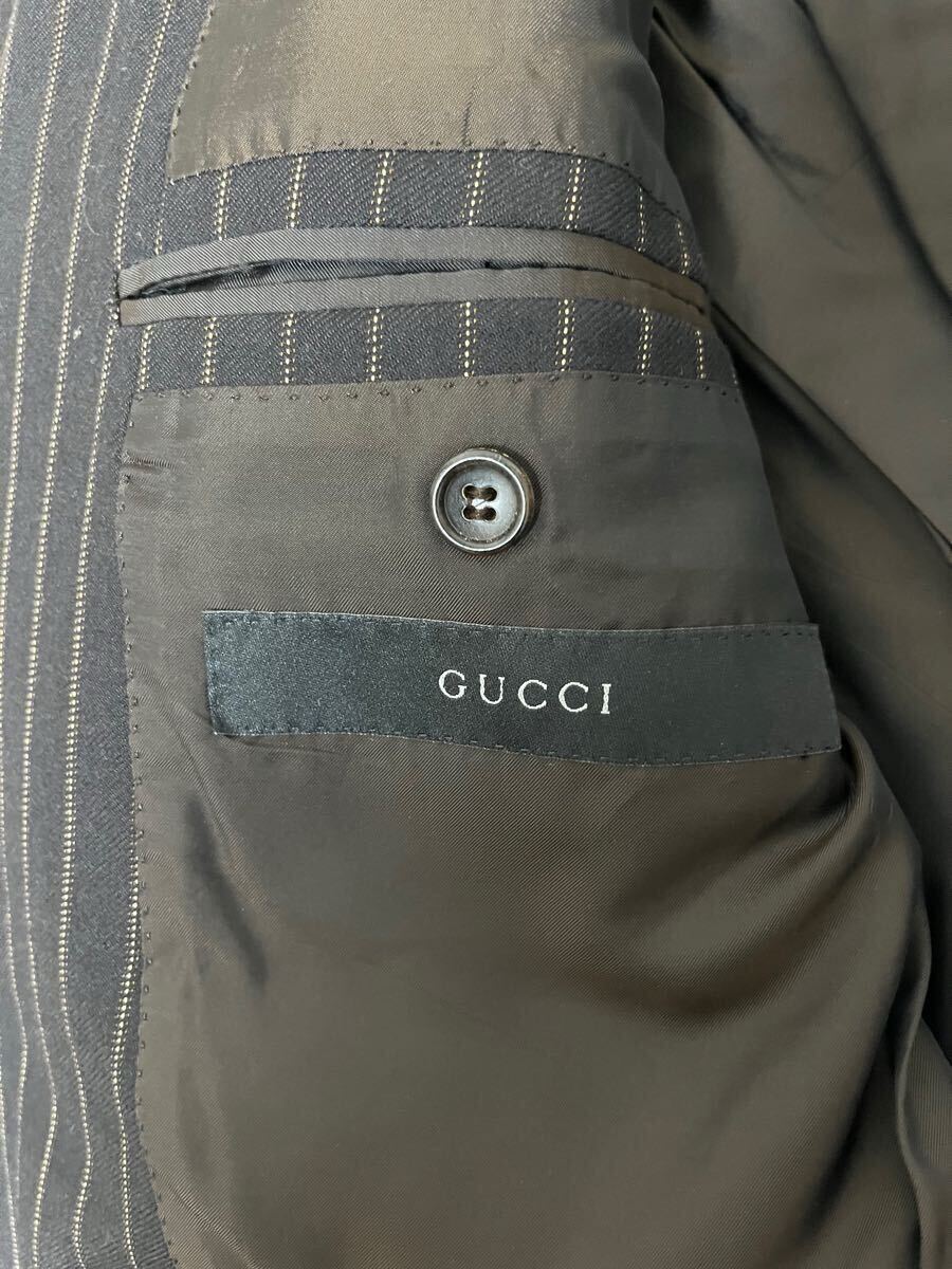 未使用級 正規品】GUCCI 2B ウール ストライプ セットアップ 未使用級 正規品】GUCCI 2B ウール ストライプ セットアップ