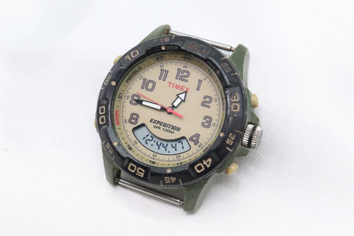 【W185-1】★やや難あり★動作品TIMEX EXPEDITION タイメックス エクスペディション デジアナ 腕時計 フェイスのみ【送料全国一律185円】