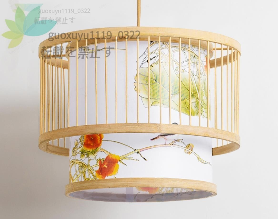 人気推薦☆東南アジア風(fēng)ライト 復(fù)古風(fēng)ランプ 畳ランプ 竹制シャンデリア 天然素材制 シャンデリア レストラン/寢室用シャンデリア