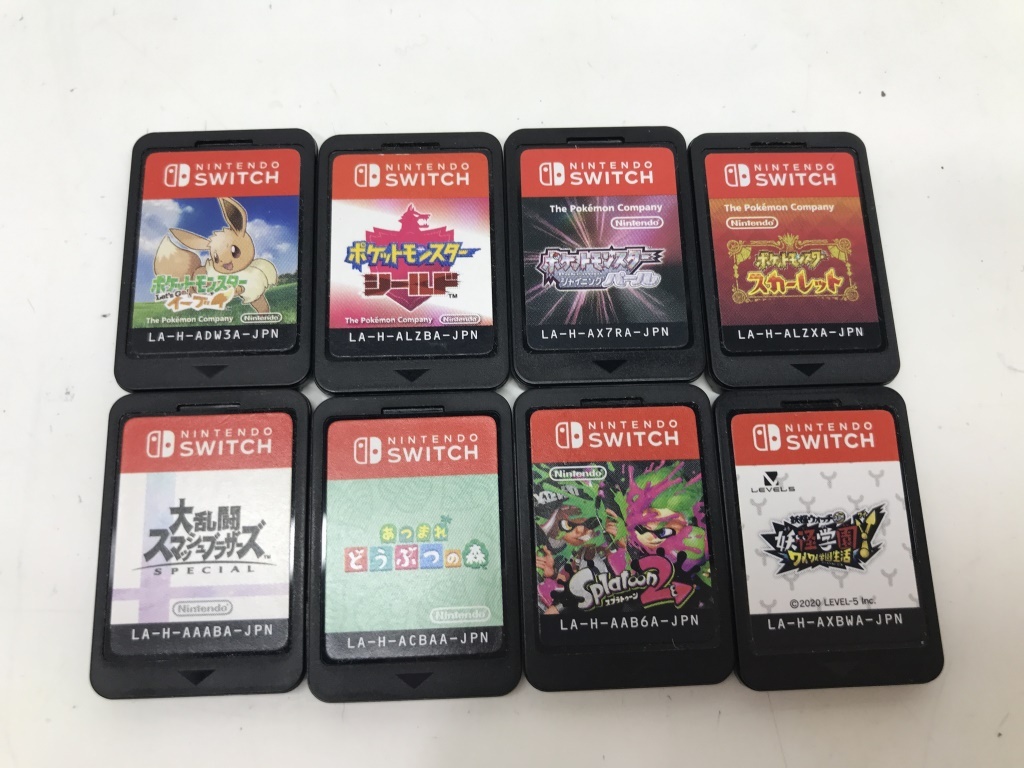 01w3279★1円~ 【完動品】任天堂switch ソフト 8点 まとめ ポケットモンスター スカーレット シールド どうぶつの森 スプラ2 等 中古品