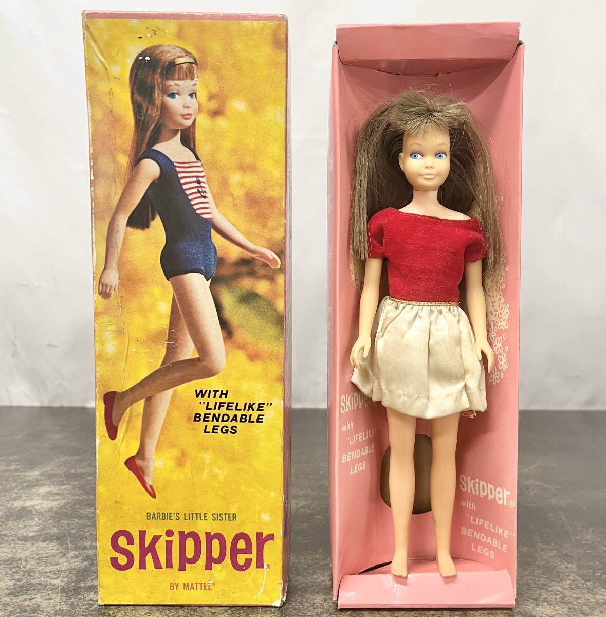 人気ブランドバ40代 MATTEL 1963年 skipper スキッパー&服(バービー) マテル社 その他
