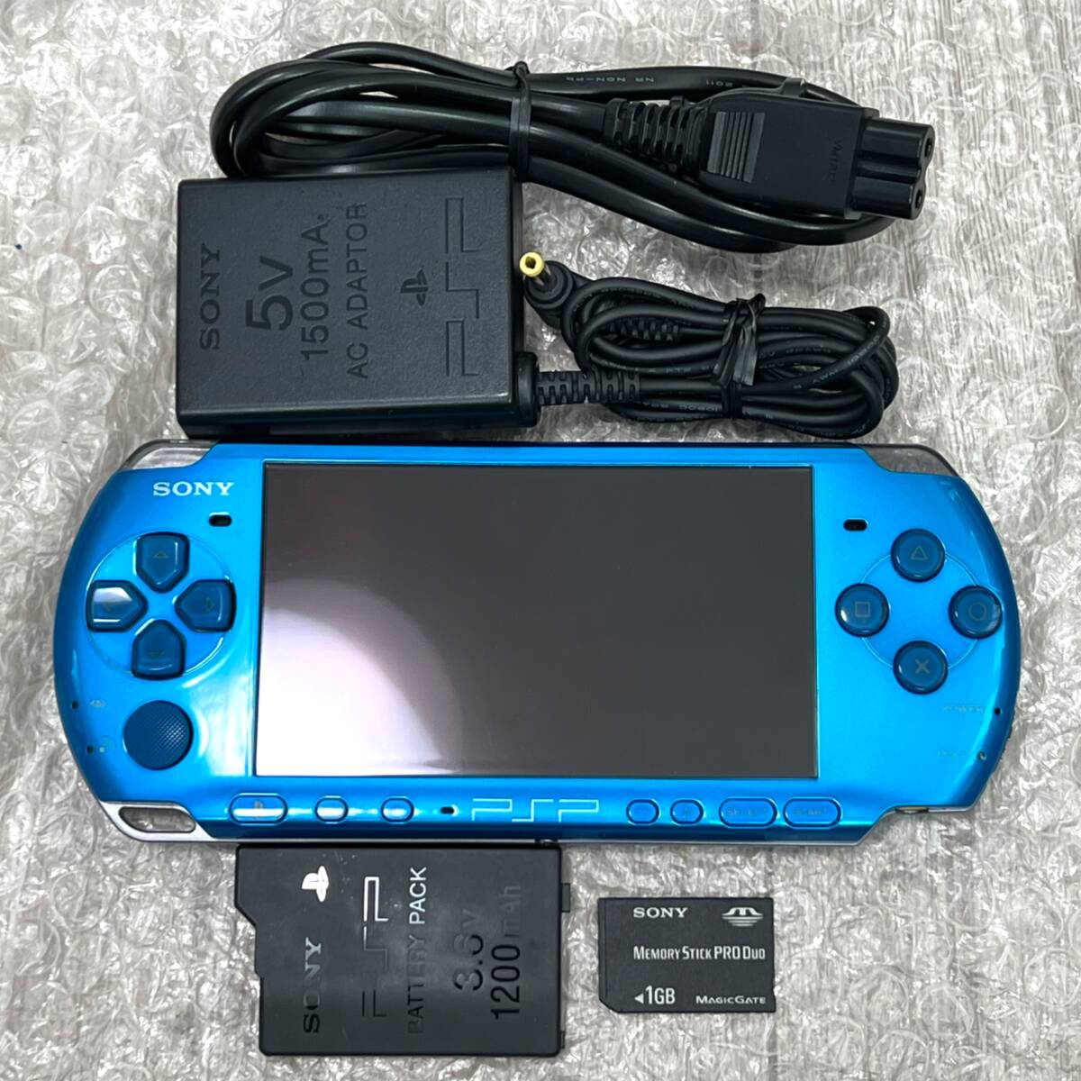充電器メモリースティック付き】PSP PSP3000 バイブラント ブルー