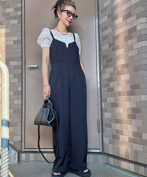 [AMELY] [La-gemme] overall L black lady's 