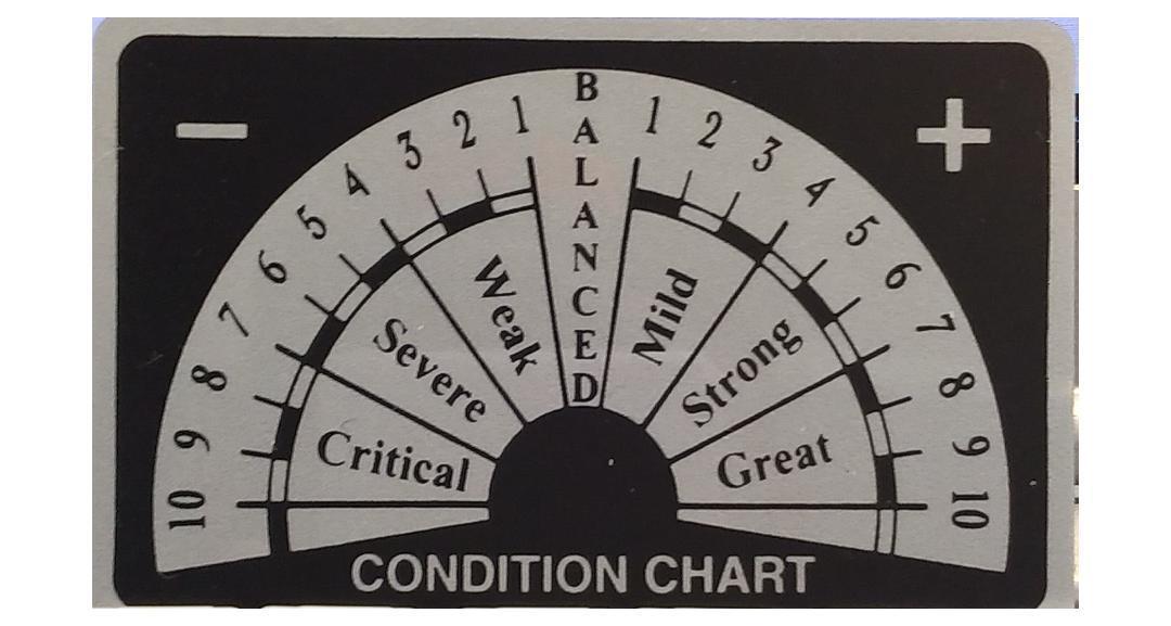 【占い】ダウジング・ツール　ペンデュラム用チャート・カード　状態表_画像1