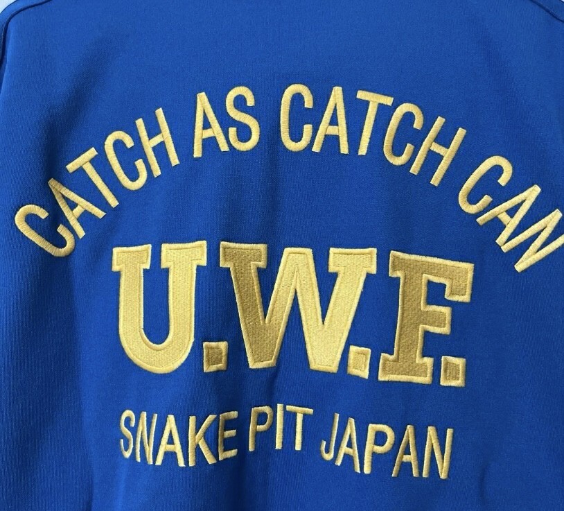 UWFジャージ青 上下セット “U“ 昭和プロレス”“ キャッチアズ UWFジャージ青 上下セット “U“ 昭和プロレス”“ キャッチアズ