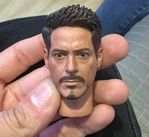 1/6 汎用 アクションフィギュア 交換 ヘッド 男性 俳優 ロバートダウニー イメージ カスタム ヘッド PVC 1:6スケール S368